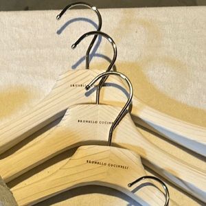 3 Brunello Cucinelli wooden boutique hangers.*for scandzon only* do not purchase